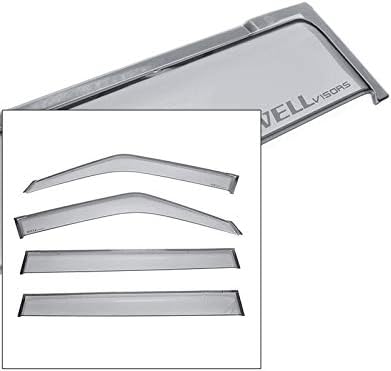 Wellvisors Side Window Visor Wind Deflectors Rain Guards Compatible with 2011-2024 Infiniti QX56 QX80 / Nissan Armada 2017-2022