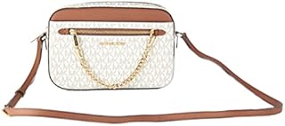 Michael Kors - Jet Set Item Large East West Signature Leather Zip Chain Crossbody Handbag