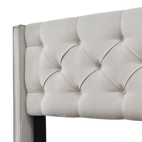 Hydraulisch Doppelbett Polsterbett 140X200Cm,Bett Mit Lattenrost Aus Metallrahmen, Modernes Bettgestell Mit Stauraum, Hellgrau(Mit Matratze) – Bild 6