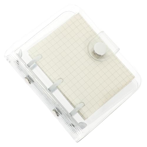 YOSADIER 透明ケース三活頁ルーズリーフバインダー 手帳用ミニノート 小型メモ帳 学校 家用プランナー対応