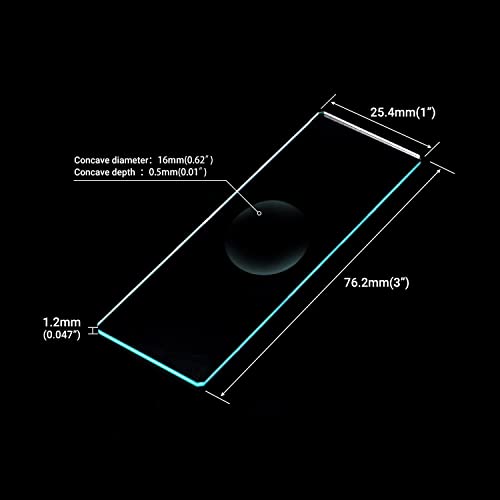 Microscope Slides Concave, Single Concave 50Pcs Glass Slide With Single Depression For Wet Specimen, Lab Sample Observe, Gift For Kids #TOP4