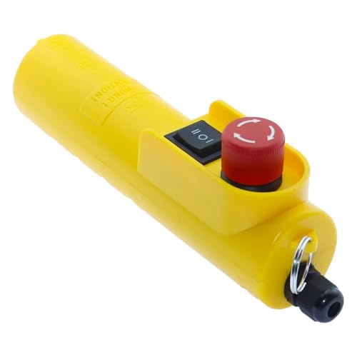 Polipasto eléctrico COB-61DRH con mando impermeable y botón hongo para parada segura