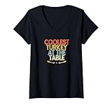 Photo Gallery donna coolest turkey at the table maglietta con collo a v Photo Gallery donna coolest turkey at the table maglietta con collo a v