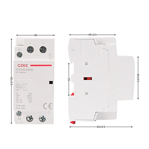 Contacteur modulaire AC EZZON YCCH6 2P 25A pour rail DIN - 5