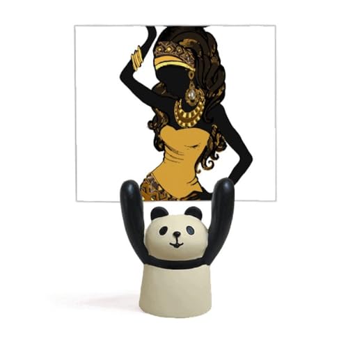 Porte-mémo femme africaine panda support note de chevet original