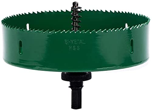 5 Inch Bi-Metal Hole Saw Hss Drill Bit With 1.5 Inch Deep For Cutting Metal Wood Plastic By Henson #TOP1