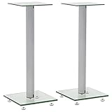 Matériau : plaque en verre trempé + colonne en aluminium