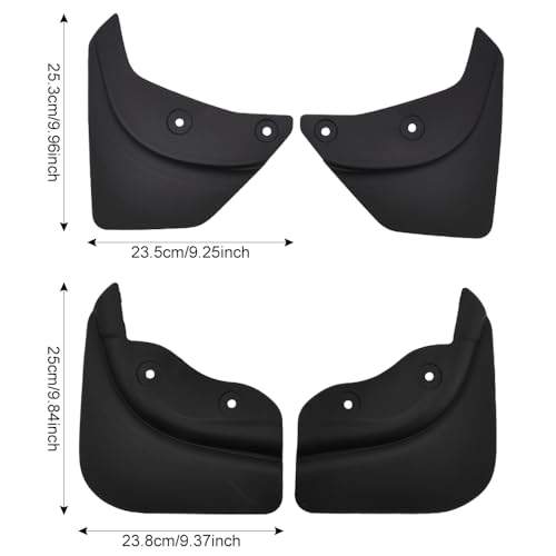 Image of JSCARLIFE T-esla Model Y 2021-2024 Mud Flaps Kit - OEM Fit No-Drill Splash Guards (4PC) | TPE Thermoplastic, Enhanced Stability Design, Moulded Full Protection Set Splash Mud Guards