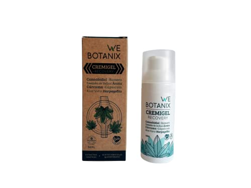 WEBOTANIX | Crema Gel CBD BIO | 50 ml | Crema Dolori Muscolari | Pomata Dolori Articolari | Crema per Massaggio | Gel Dolori | Antinfiammatorio e Analgesico Naturale | Gel Rilassante