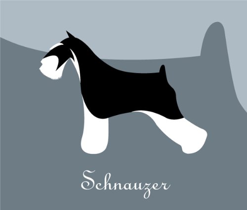 Amazon.co.jp: シュナウザー ［立ち耳］ ブラック ＆ ホワイト ［白黒