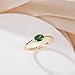 Gloffery 14K Gold Plated Engagement Rings for Women Created Green Emerald Oval Cut Wedding Band Promise Ring for Her Size 5-10 (Oval,Size 6)