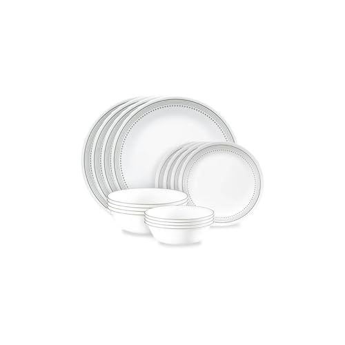 Vaisselle Corelle Mystic Gray service de table résistant 16 pièces sans tasse