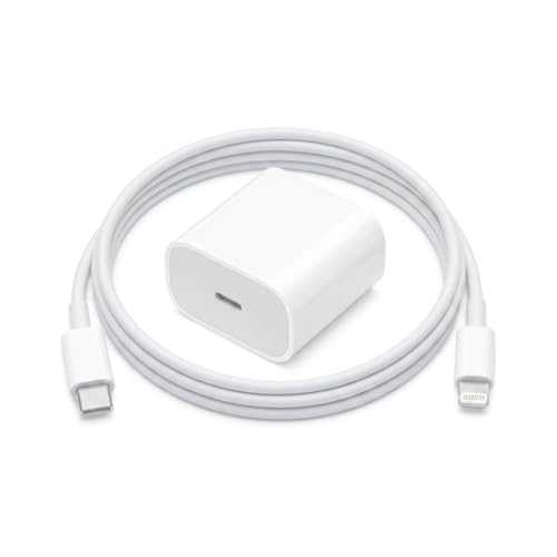 Image of 20W USB-C Power Adapter with USB-C to Lightning Cable Bundle, Fast Charging Wall Charger Set, Compact Travel Adapter for Smartphones, Tablets & Compatible Devices, White (Charger Set)