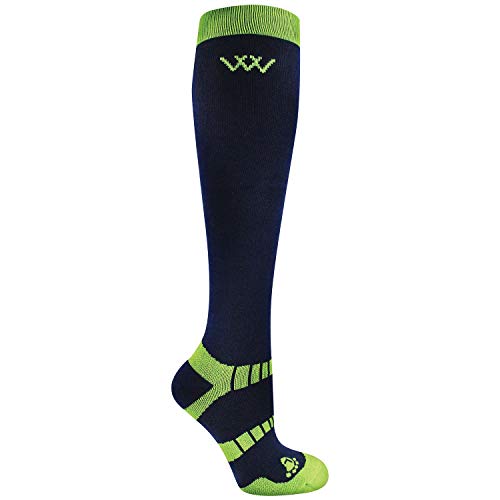 Woof Wear Winter Riding Socks EUR 39-42 Navy Lime Cover