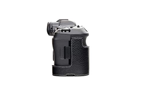 Housse Canon EOS R6 R5 cuir noir contre rayures et chocs