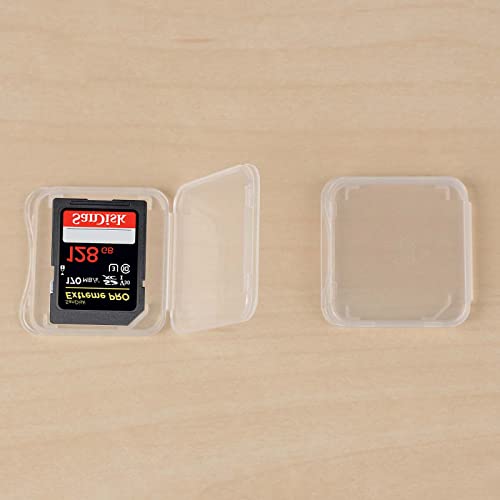 Sd Card Holder, Wovte Plastic Sd Mmc Sdhc Pro Duo Memory Card Case Holder Jewelery Case Transparent White Pack Of 10 #TOP6