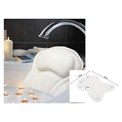 Soft Non-Slip Waterproof Bath Pillow with Suction Cups Cover