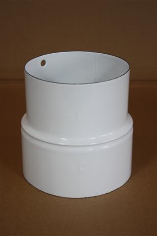Rura dymowa, przedłużenie rury piecowej biała emaliowana 120-130 ø 0,6 mm grubości