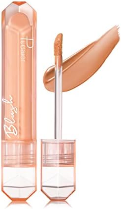 Liquid Blush, Soft Cream Face Blush, Natural Fluff Mist Matte Finish, Moist Texture, Long Lasting, Moisturizing, Lightweight, Buildable and Blendable, 03# Shalldow Orange, 0.22 Fl Oz