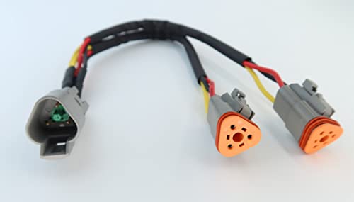 Cable divisor DT 3 pines macho a 2 hembras 30 cm miniatura 2