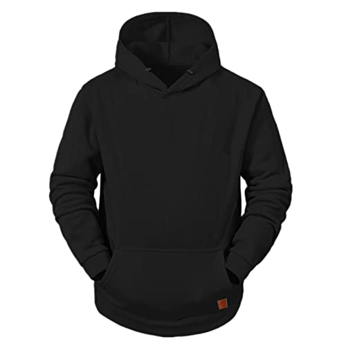 Hoodies for Men Winter Casual Loose Solid Hooded Sweater Top Sports Hooded Jacket Y2K Pullover Hoodie Full Zip Long3