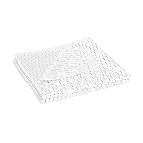 E-Cloth Screen Cleaning Cloth, Reusable Microfiber Cleaning Cloth, Ideal Screen Cleaner for Large TV and Laptop Computer Screens, 300 Wash Guarantee, White, 2 Count