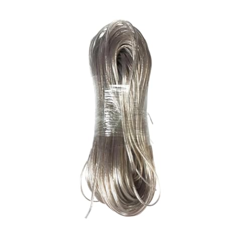 HKVT Cable de soporte for lámpara LED de 2 pines, 22/24/26/30 AWG, transparente, de 2 núcleos, paralelo, con forma de flor(Gold silver-2 m-30 AWG)