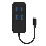 Compatibilité étendue des appareils : ce hub USB à 4 ports est équipé de répartiteurs 1-drag-4, vous permettant de connecter un disque U, une souris, un clavier et un disque dur en même temps. Avec 4 ports de transfert de données à haute vitesse, profitez d'une transmission fluide et rapide, améliorant votre productivité.