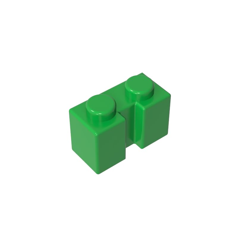 4216 Brick Special 1X2 with Groove 50 Pieces High-Precision MOC Building Bricks Replacement Parts Compatible with Lego bricks GDS-798 Bright Green — image 1