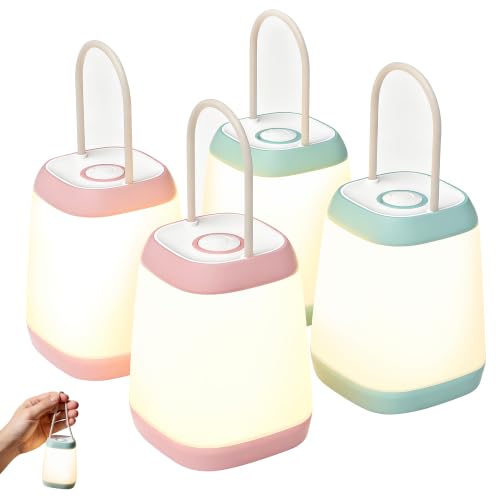 HOKOLITE 4-Pack Battery Powered Portable Mini LED Camping Lanterns