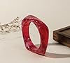 Caiyao Colorful Square Acrylic Resin Bangle Bracelets Tortoiseshell Acetate Plate Wide Chunky Bracelet Vintage Irregular Geometric Chunky Plastic Wristbands Statement for Women Jewelry Gifts (Z-red) #1
