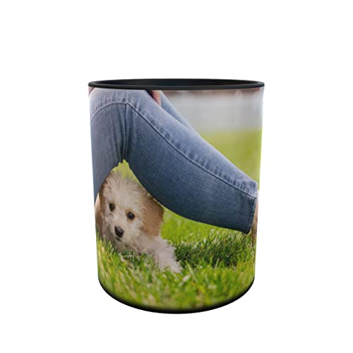 YONACREA - Mug Noir Magique personnalisé avec votre photo - Personnalisable en ligne