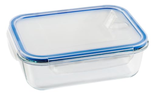 levitantes Cristal hermético Rectangular de 1500ml, Ideal para conservar Alimentos Frescos y facilitar el Almacenamiento en casa.