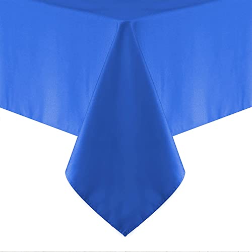 Image of Obstal 210GSM Rectangle Table Cloth, Royal Blue, 54 x 78 Inch | Water Resistance Microfiber Tablecloth, Decorative Fabric Table Cover for Outdoor and Indoor Use