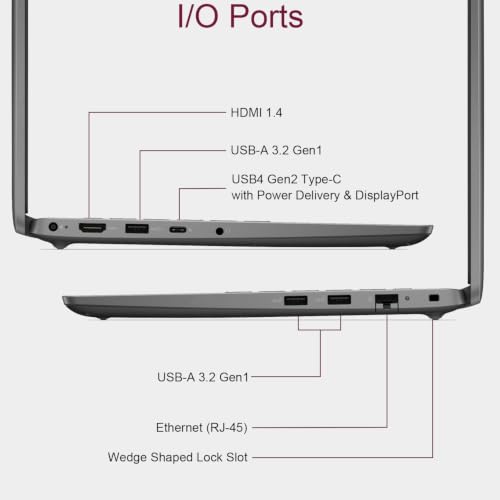 Image of Dell Latitude 3450 Business Laptop (14 inch FHD Anti-Glare, Intel Core i3-1315U (> i5-1235U), 8GB DDR5 RAM, 512GB SSD), Backlit, Fingerprint, 1080p RGB IR Webcam, Ethernet, HDMI, Win 11 Pro w /Copilot