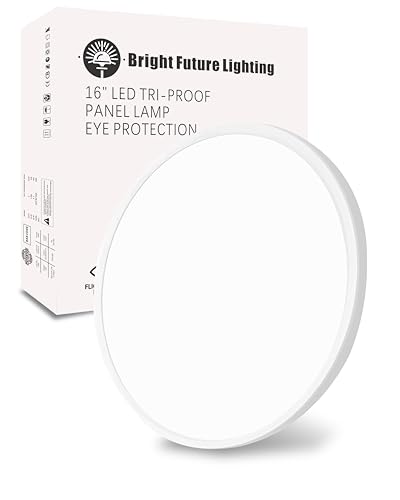 1pack 16 Inch Flush Mount Ceiling Light 32w Led Ceiling Light 3000k/4000k/6000k Selectable 3480lm Ceiling Lights Super Slim Led Light Fixture for Bedroom Kitchen Living Dining Room Office