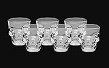 HostelNovo - Pack de 6 chupitos calavera – Elaborados en vidrio resistente – Ideal para ocasiones especiales – Chupitos de 50 ml