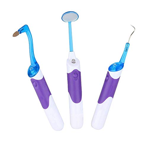 3pcs Premium Tooth Care Kit, Best for Personal Use Deep Cleaning Kit with Tooth Scraper Tooth Mirror Toothpick, LED Tartar Removal Sets for All People