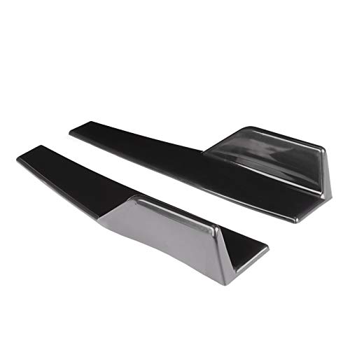 Universelle Seitenschweller für Autos - Paar Rocker Splitter Side Winglet Wing Diffusor Karosserie-Kit - Glänzend Schwarz 17,7 X 3,3 Zoll