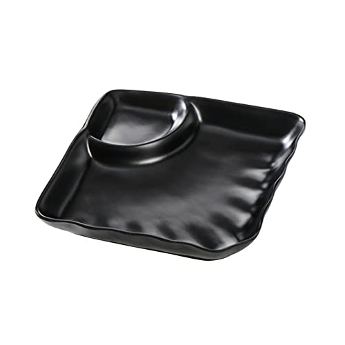 DAMENGOTA Plateau de service pour collations, apéritifs, bijoux et boucles d'oreilles, plateau décoratif pour salle de bain, cuisine et commode (taille : carré) Cover