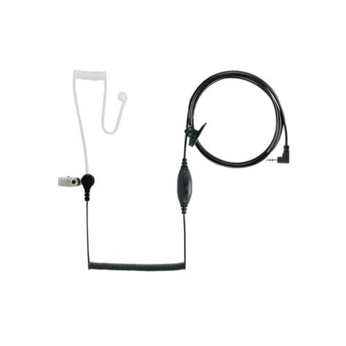Cobra GA-SV01 Surveillance Walkie Talkie Headset Microphone, Compatible with all Cobra MicroTalk Two-Way Radios, Silicone Ear Tip, Black