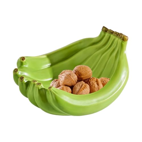 Generisch Cuenco de frutas en forma de plátano, de servir postre, cuenco de cerámica colorido, cuenco decorativo divertido para la cocina, decoración interior para sala de estar, dormitorio