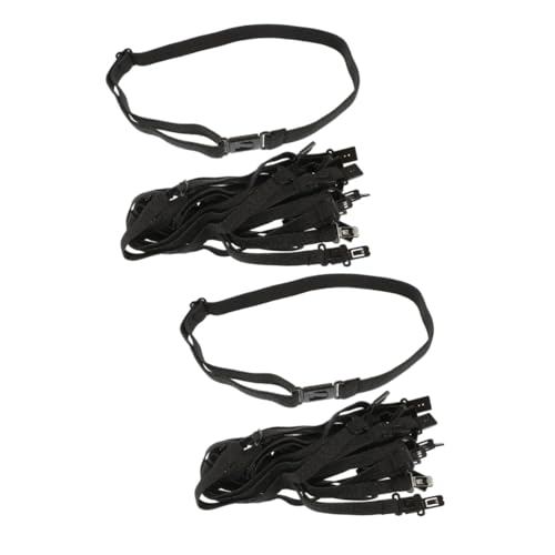 TOGEVAL 20pcs Adjustable Elastic Bow Tie Strap Comfortable Band for Dress up Flexible Design Back Buckle for Pre-tied Bow Ties Unisex Use for Parties