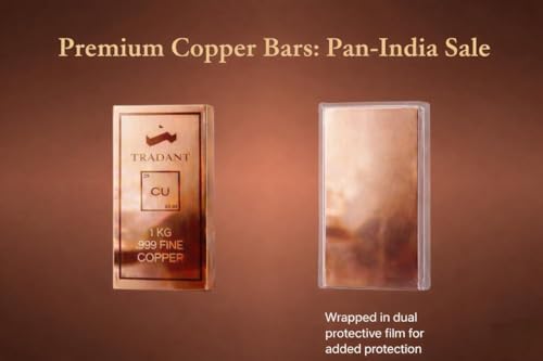 Image of PURE COPPER BAR 99.9% PURE COPPER 1 KG (1 KILO) (1 kg)