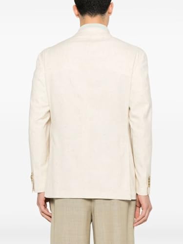 Linen Double Breasted Suit Men's Blazer Jacket Cotton Linens Sports Coat Regular Fit 2 Buttons Suit Jackets3