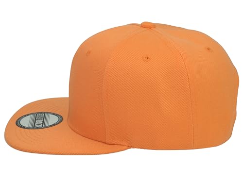 Image of Gelante Snapback Hats for Men - Flat Bill Brim Baseball Cap Hat - Plain Blank Adjustable