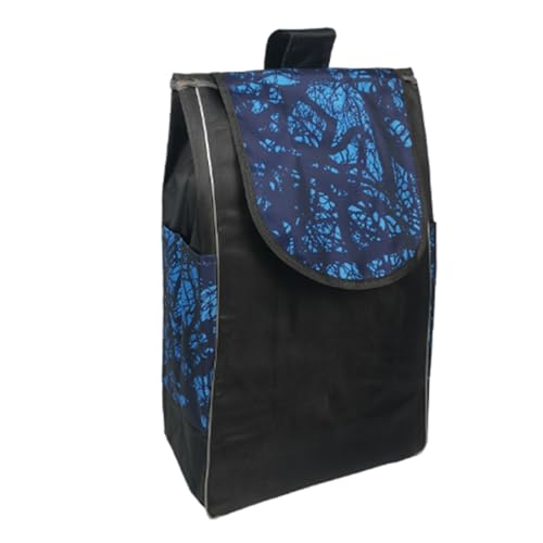 QICBYING 27L Bolsa De Repuesto para Carrito De Mano - Bolso De Reemplazo De Carrito De Compras, Bolsa De Almacenamiento Plegable De Tela Oxford Impermeable con Bolsillos Laterales(B)