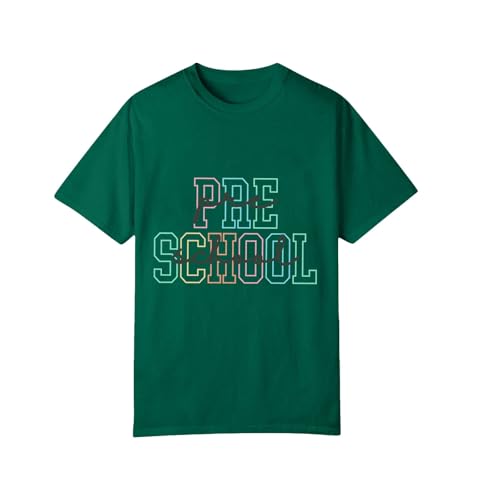 Toddler Kids Back to School Shirt Youth Boys Girls First Day of Preschool Tshirts Children Cute (a-Green, 10-11Years)3