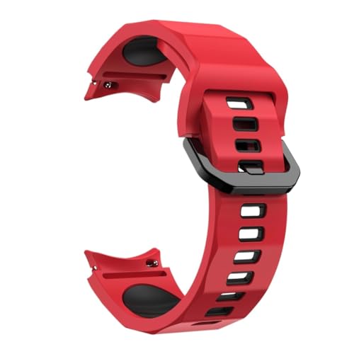 MEVMEVGNLN Fit For Samsung For Galaxy Watch 7 6 4 5 Pro �A�N�Z�T���[ �X�|�[�c�X�g���b�v For Classic �Ή� �V���R���o���h(Red black,For Galaxy watch 5 44m