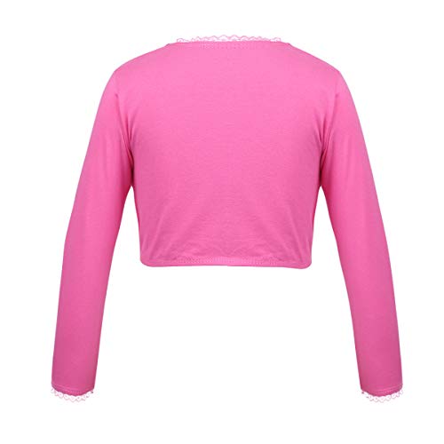 Girls Kids Long Sleeve Front Tie Ballet Dance Cotton Wrap Sweater Cardigan Shrug Top2